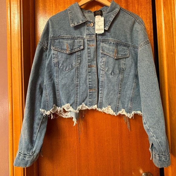 Mendocino Jean Jacket with Rhinestone Fringe - Picture 8 of 8